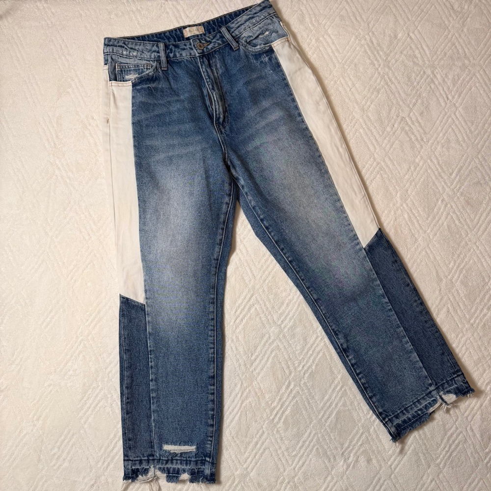 Y2K Streetwear Altar'd State Two Tone Colorblock Distressed Jeans Size 29